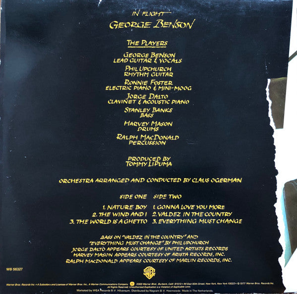 George Benson : In Flight (LP, Album, Gat)