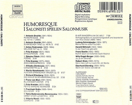I Salonisti : Humoresque - I Salonisti Spielen Salonmusik (CD, Album)