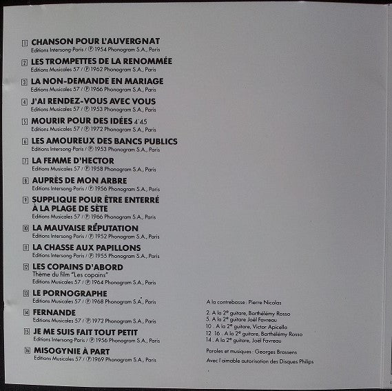 Georges Brassens : Georges Brassens (CD, Comp)