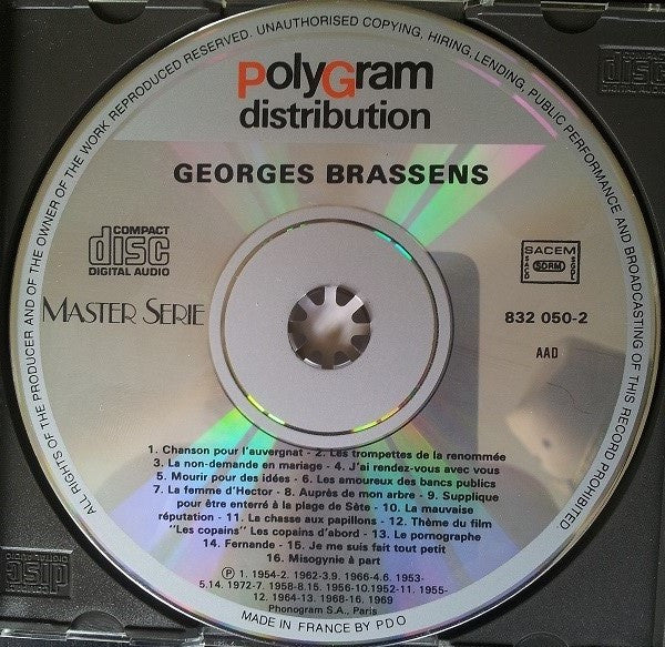 Georges Brassens : Georges Brassens (CD, Comp)