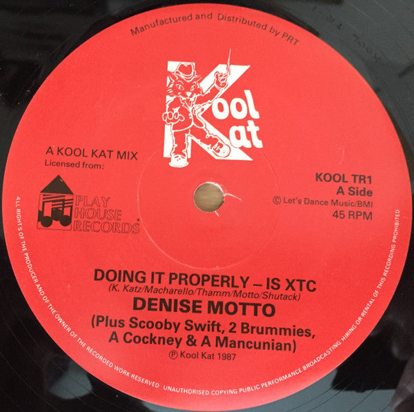 Denise Motto : Doing It Properly - Is XTC (12")