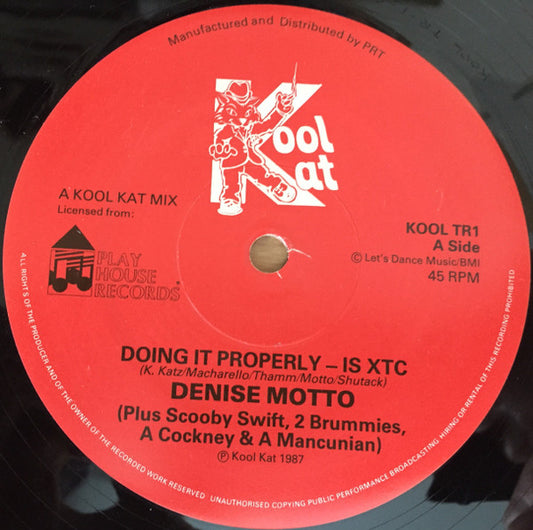 Denise Motto : Doing It Properly - Is XTC (12")