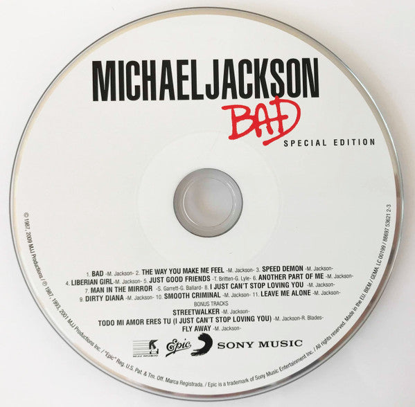 Michael Jackson : Bad (CD, Album, RE, RM, S/Edition)