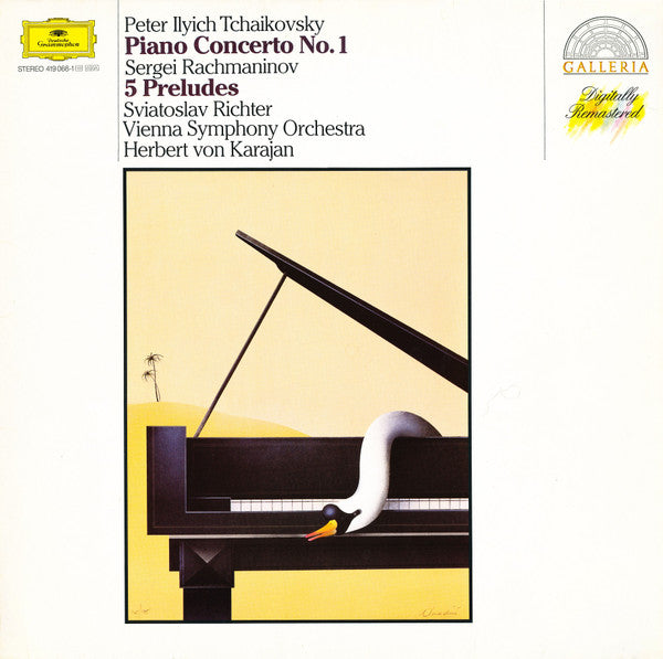 Peter Tschaikowsky* / Sergej Rachmaninow* - Svjatoslav Richter*, Wiener Symphoniker, Herbert von Karajan : Piano Concerto No. 1 / 5 Preludes (LP, Album, RE, RM)