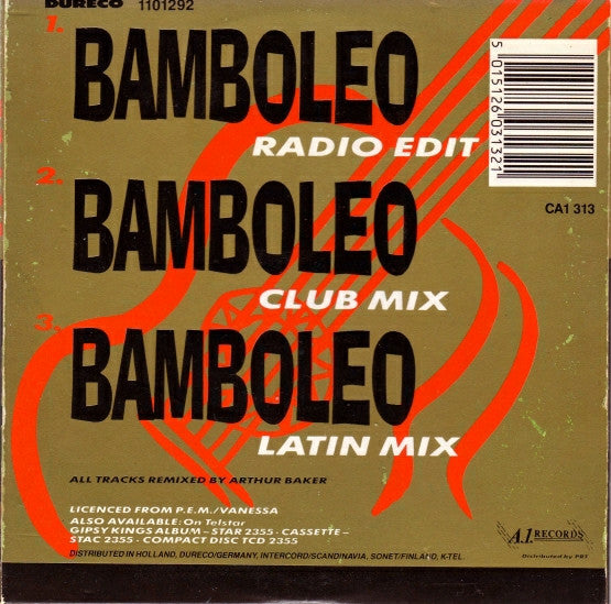Gipsy Kings : Bamboleo - The Arthur Baker Remixes (CD, Maxi, Car)