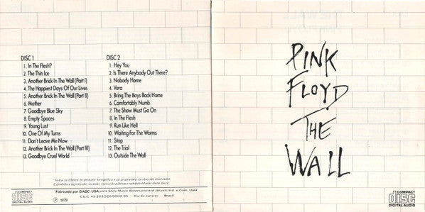 Pink Floyd : The Wall (2xCD, Album, RE)