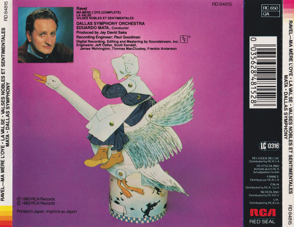 Maurice Ravel, Eduardo Mata, Dallas Symphony Orchestra : Ma Mère L'Oye; Valses Nobles Et Sentimentales; La Valse (CD, Album)