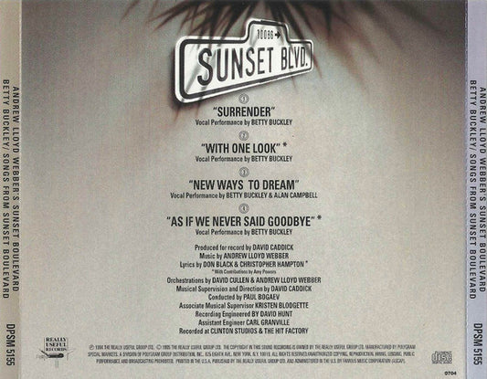 Betty Buckley : New Ways To Dream - Songs From Sunset Boulevard (CD, EP)
