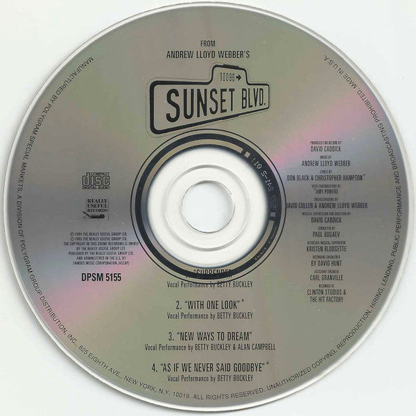 Betty Buckley : New Ways To Dream - Songs From Sunset Boulevard (CD, EP)