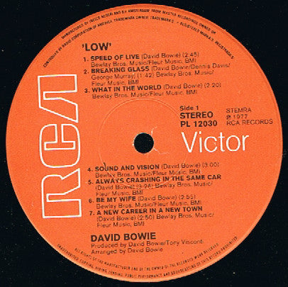 David Bowie : Low (LP, Album, Mis)