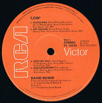 David Bowie : Low (LP, Album, Mis)