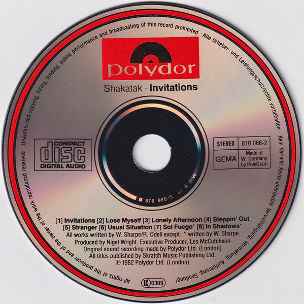 Shakatak : Invitations (CD, Album, RE)