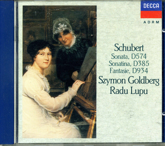 Franz Schubert, Radu Lupu, Szymon Goldberg : Sonata D.574, Sonatina D.385, Fantasie D.934 (CD, RE, RM)
