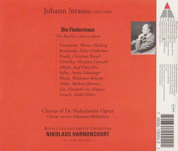 Johann Strauss Jr., Nikolaus Harnoncourt, Concertgebouworkest : Die Fledermaus (2xCD, Album, RE)