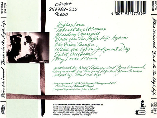 Steve Winwood : Back In The High Life (CD, Album)