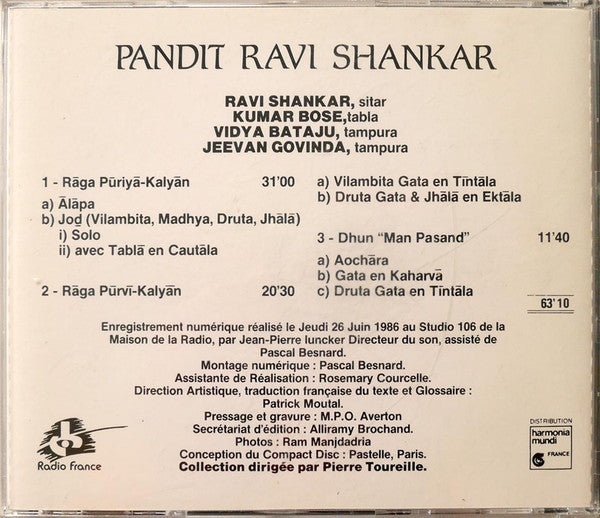 Pandit Ravi Shankar* : Pandit Ravi Shankar (CD, Album)