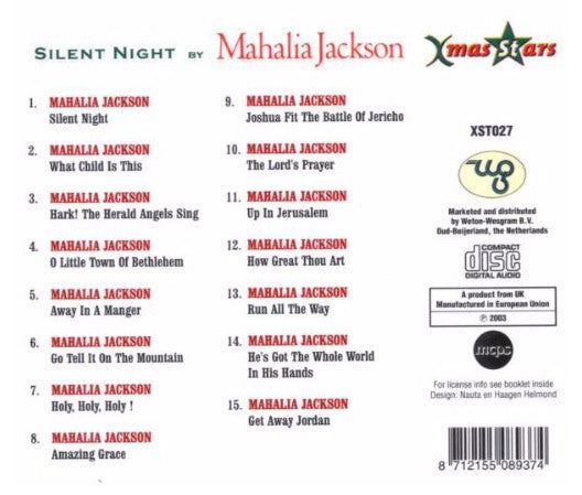 Mahalia Jackson : Silent Night (CD, Comp)