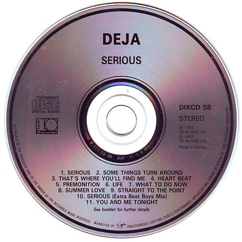 Déjà : Serious (CD, Album)