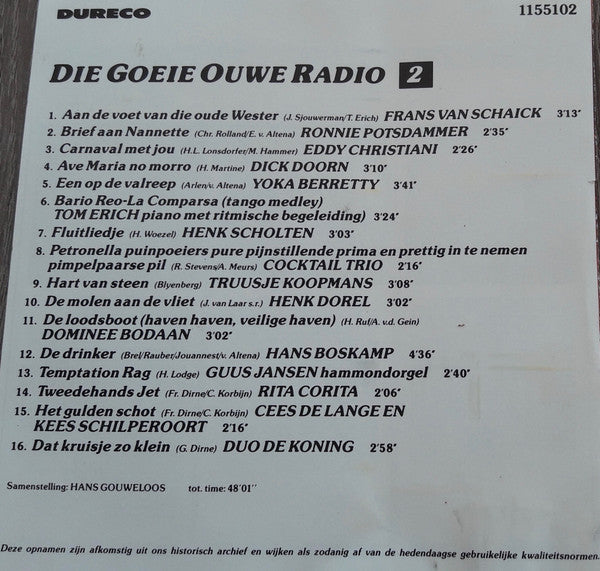 Various : Die Goeie Ouwe Radio 2 (CD, Comp)
