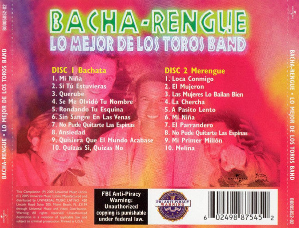 Los Toros Band : Bacha-Rengue - Lo Mejor De Los Toros Band (2xCD, Comp)