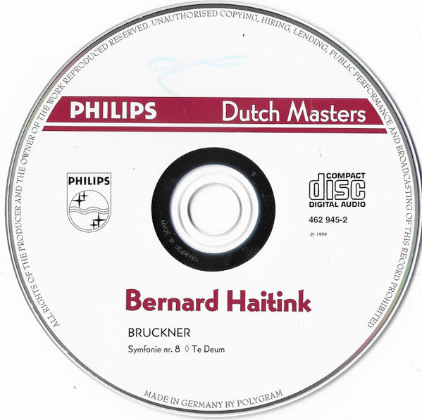 Bernard Haitink, Concertgebouworkest, Anton Bruckner : Symfonie Nr. 8 (2xCD, Comp)
