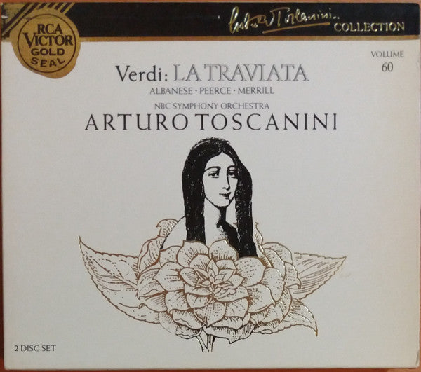 Giuseppe Verdi, Licia Albanese • Jan Peerce • Robert Merrill, Arturo Toscanini, NBC Symphony Orchestra And NBC Symphony Chorus : La Traviata (2xCD, Album, Mono, RE, RM + Box)