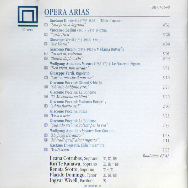 Various : Opera Arias (CD, Comp, RE, RM)