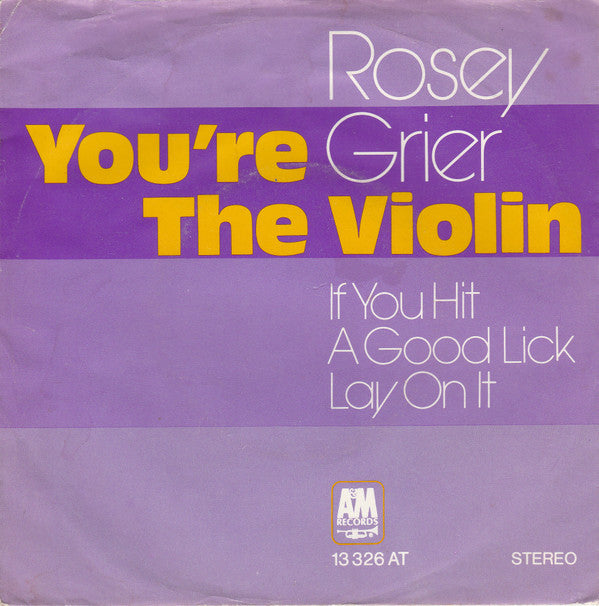 Roosevelt Grier : You're The Violin  (7", Single)