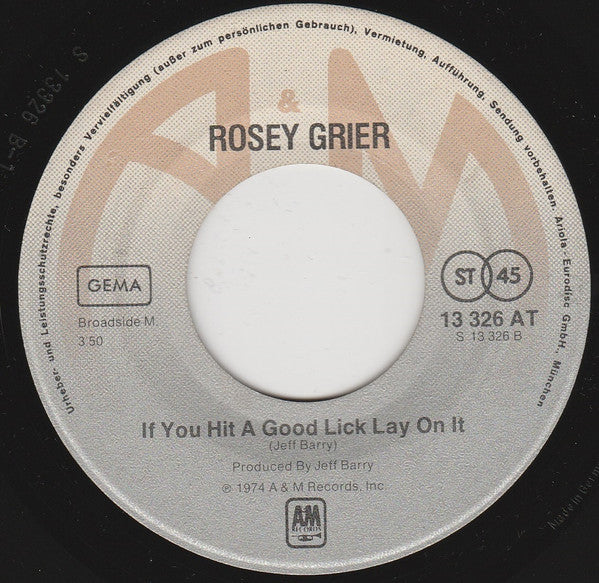 Roosevelt Grier : You're The Violin  (7", Single)