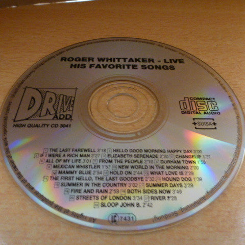 Roger Whittaker : Live His Favorite Songs (CD, Comp)