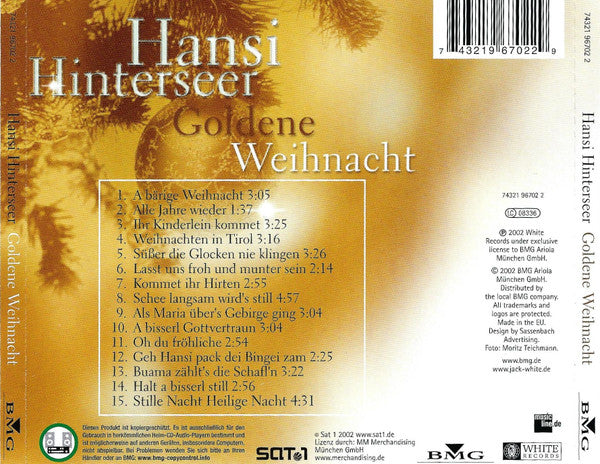 Hansi Hinterseer : Goldene Weihnacht (CD, Copy Prot.)