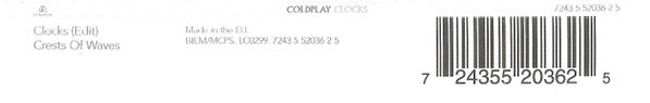 Coldplay : Clocks (CD, Single)