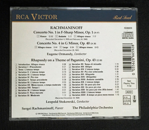 Sergei Vasilyevich Rachmaninoff : Rachmaninoff Plays Rachmaninoff (CD, Comp, RE)