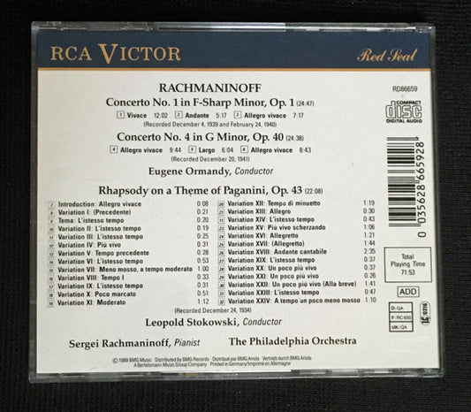 Sergei Vasilyevich Rachmaninoff : Rachmaninoff Plays Rachmaninoff (CD, Comp, RE)