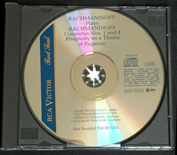 Sergei Vasilyevich Rachmaninoff : Rachmaninoff Plays Rachmaninoff (CD, Comp, RE)
