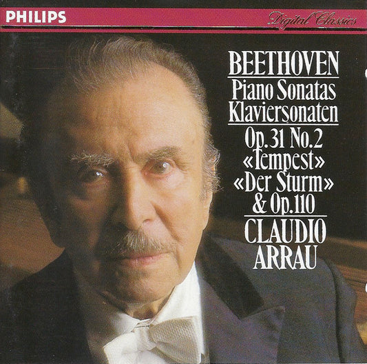 Ludwig van Beethoven - Claudio Arrau : Piano Sonatas Op.31 No.2 "Tempest" & Op.110 (CD, Album)