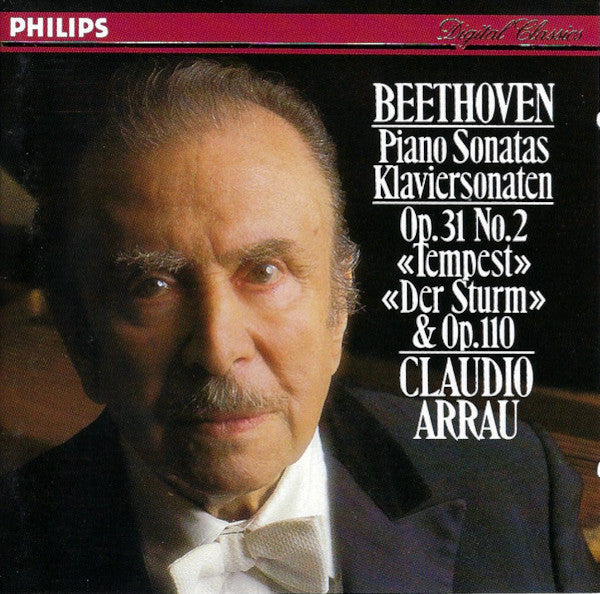 Ludwig van Beethoven - Claudio Arrau : Piano Sonatas Op.31 No.2 "Tempest" & Op.110 (CD, Album)