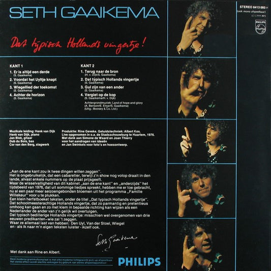 Seth Gaaikema : Dat Týpisch Hollands Vingertje ! (LP, Album)