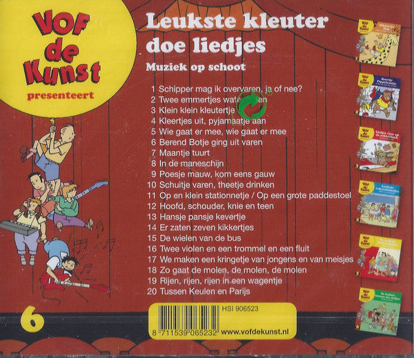 VOF De Kunst : De Leukste Kleuter Doe Liedjes (CD, Album)