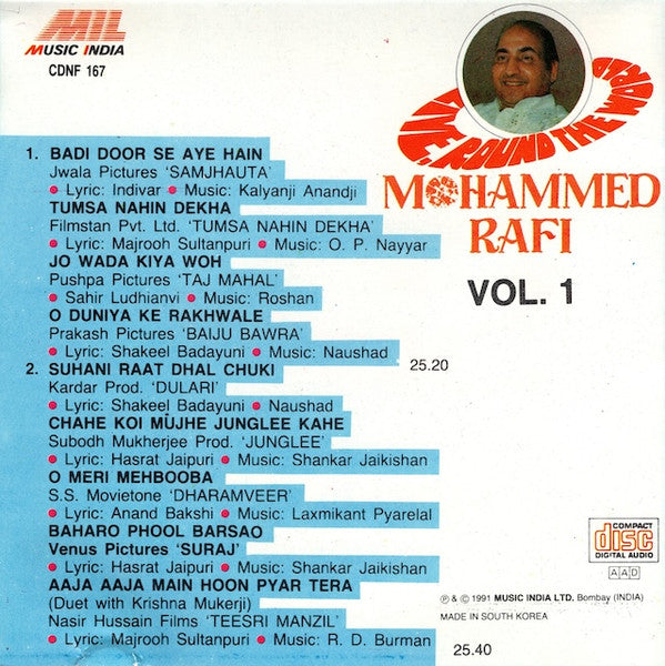 Mohammed Rafi : Live, Round The World - Vol. 1 (CD)