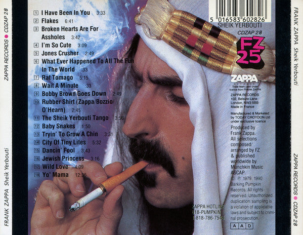 Frank Zappa : Sheik Yerbouti (CD, Album, RE, RM)