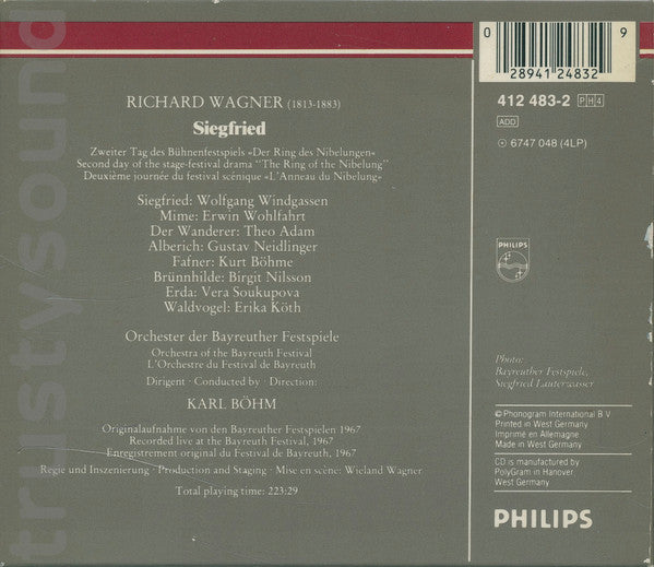 Richard Wagner, Karl Böhm : Siegfried - Bayreuther Festpiele (4xCD + Box)