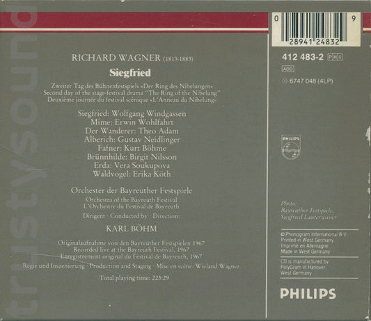 Richard Wagner, Karl Böhm : Siegfried - Bayreuther Festpiele (4xCD + Box)