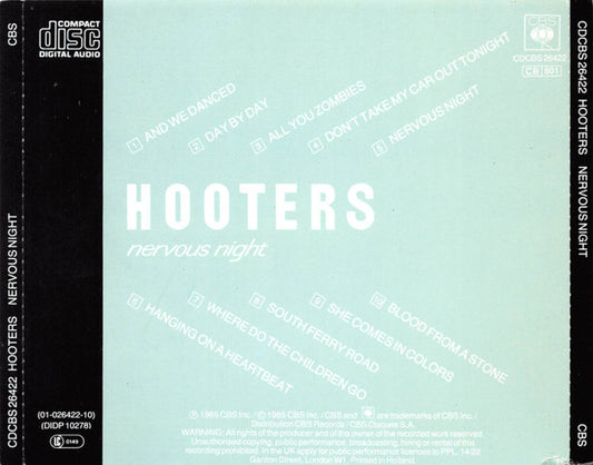 The Hooters : Nervous Night (CD, Album, RE)