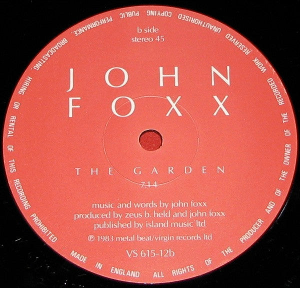 John Foxx : Your Dress (12", Single)