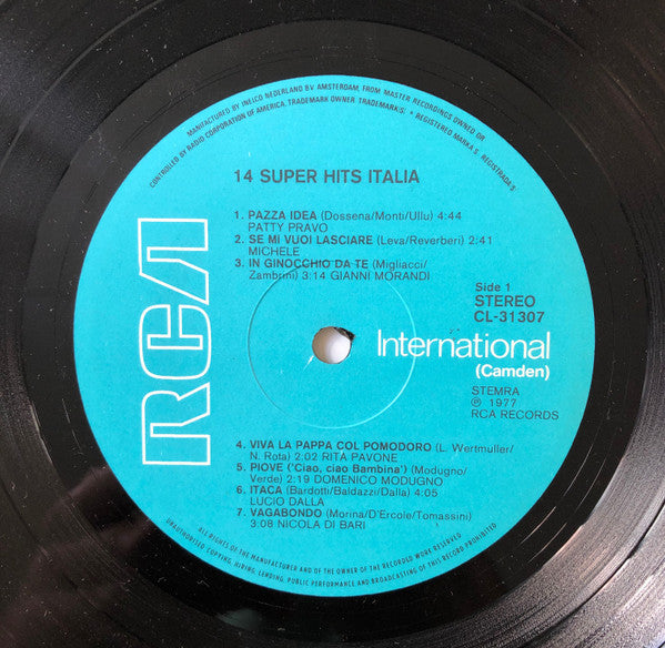 Various : 14 Superhits Italia (LP, Comp)