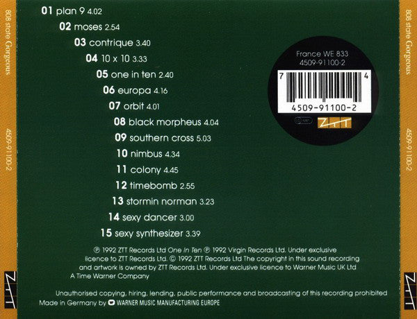 808 State : Gorgeous (CD, Album)