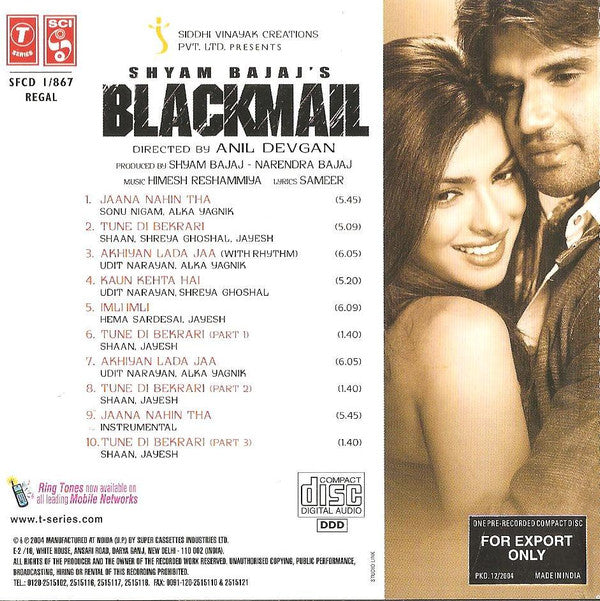Himesh Reshammiya, Sameer : Blackmail (CD)