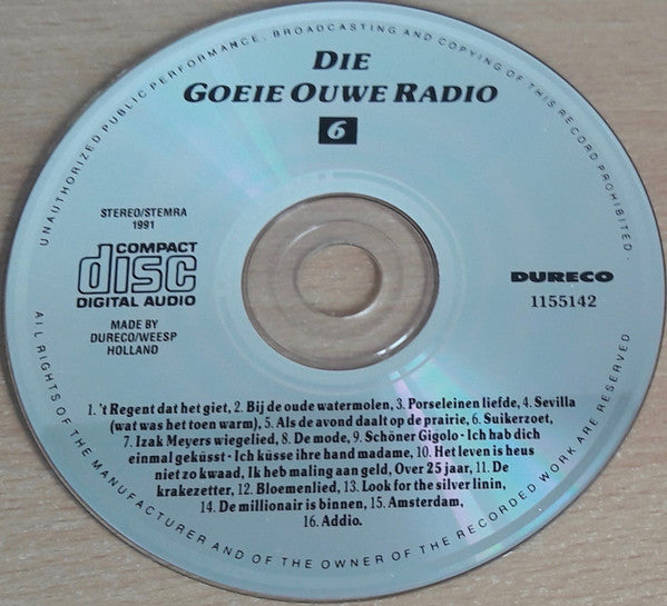 Various : Die Goeie Ouwe Radio Volume 6 (CD, Comp)