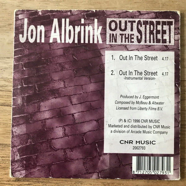 Jon Albrink : Out In The Streets (CD, Single)